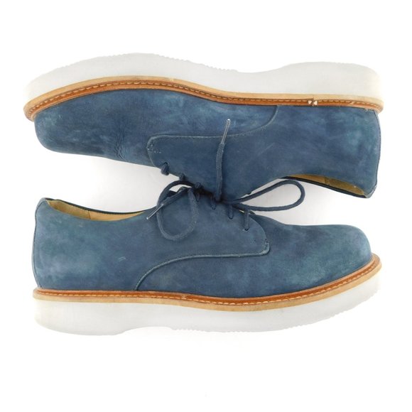 SAMUEL HUBBARD Blue Nubuck Walking Oxfords Shoes 9 - Picture 4 of 7